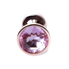Анальний плаг S з рожевим каменем Boss of toys Jewellery