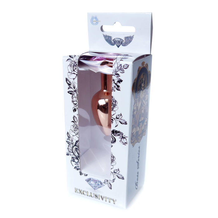 Анальний плаг S з рожевим каменем Boss of toys Jewellery