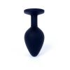 Анальна пробка чорна з каменем Plug-Jewellery Black Silicon PLUG Medium-Pink Diamond