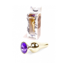Анальна пробка з фіолетовим каменем Plug-Jewellery Gold BUTT PLUG-Purple