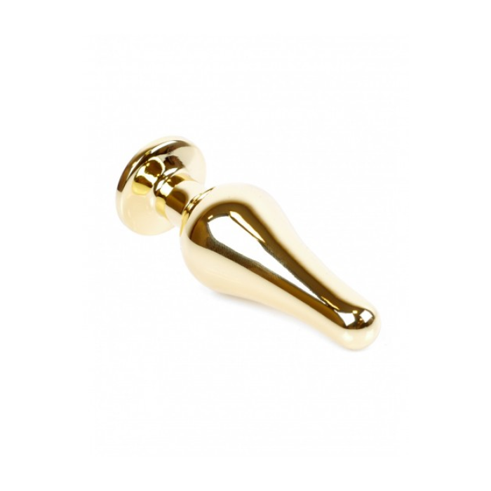 Анальна пробка з фіолетовим каменем Plug-Jewellery Gold BUTT PLUG-Purple