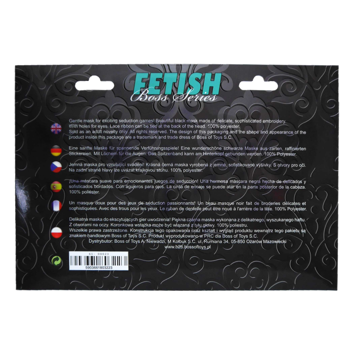 Венеціанська Маска чорна Love Mask - Boss Series Fetish