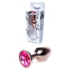 Анальний плаг S з рожевим каменем Boss of toys Jewellery