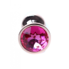 Анальний плаг S з рожевим каменем Boss of toys Jewellery