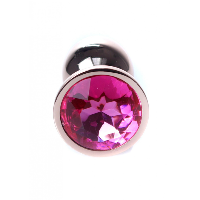 Анальний плаг S з рожевим каменем Boss of toys Jewellery