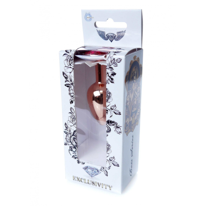 Анальний плаг S з рожевим каменем Boss of toys Jewellery