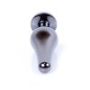 Анальна пробка з полірованого алюмінію з каменем Plug-Jewellery Dark Silver BUTT PLUG-Dark Blue