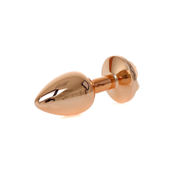 Анальна пробка з помаранчевою трояндочкою Plug-Jewellery Red Gold PLUG ROSE-Peach