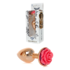 Анальна пробка з рожевою трояндочкою Plug-Jewellery Red Gold PLUG ROSE-Pink