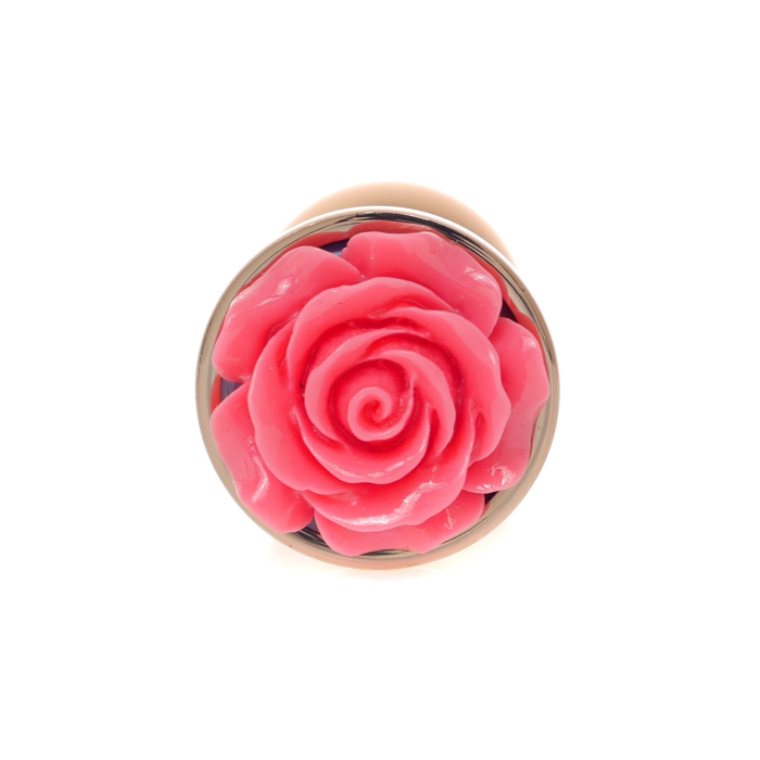 Анальна пробка з рожевою трояндочкою Plug-Jewellery Red Gold PLUG ROSE-Pink
