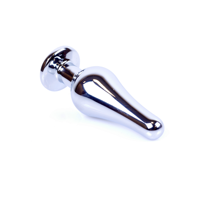 Анальна пробка із червоним кристалом Plug-Jewellery Silver BUTT PLUG- Red