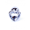 Анльна пробка Plug-Jewellery Silver Heart PLUG- Clear
