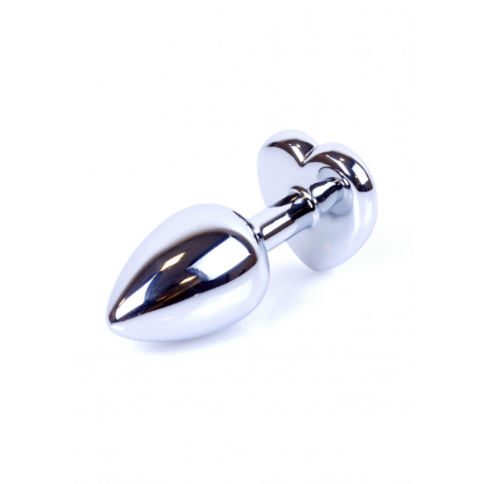 Анльна пробка Plug-Jewellery Silver Heart PLUG- Clear