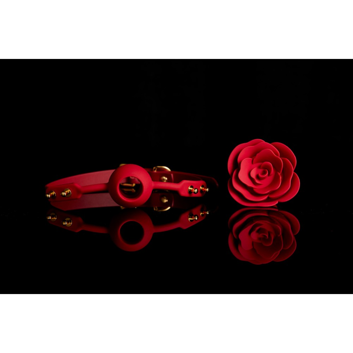 Кляп у формі Троянди червоний Rose Ball Gag UPKO