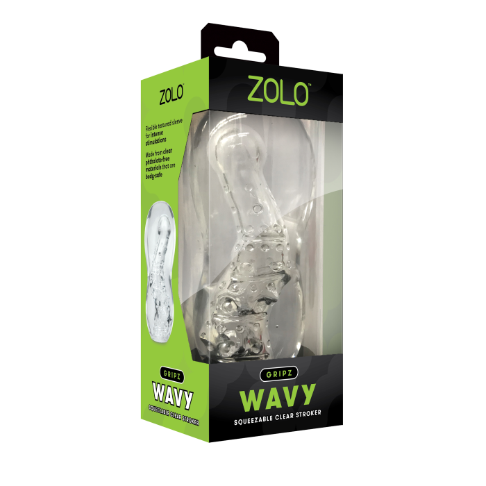 Мастурбатор прозорий ZOLO GRIPZ WAVY