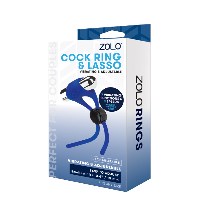 Ерекційне кільце з віброкулею ZOLO RECHARGEABLE ADJUSTABLE C-RING