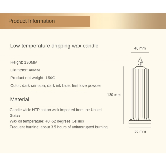 Свічка низькотемпературна рожева Low temperature wax candle 150 г