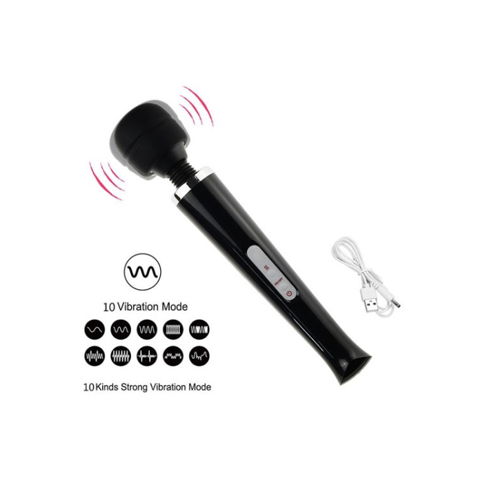 Вібромасажер зі знімною головкою Magic Massager Wand, білий