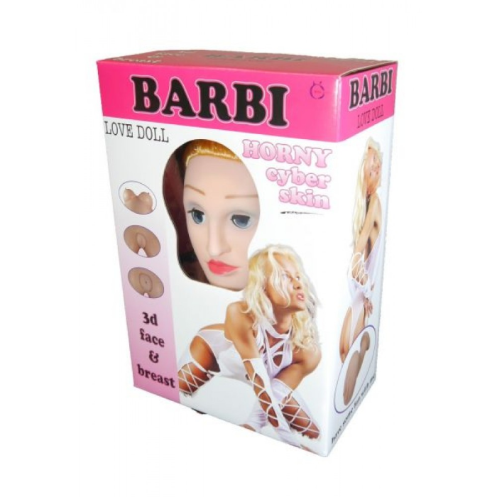 Надувна лялька "BARBI-3D" із вставкою з кібершкіри та вібростимуляцією