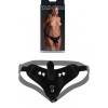 Страпон на ременях Taboom Luxury Bondage Essentials з кільцевим кріпленням, чорний, S