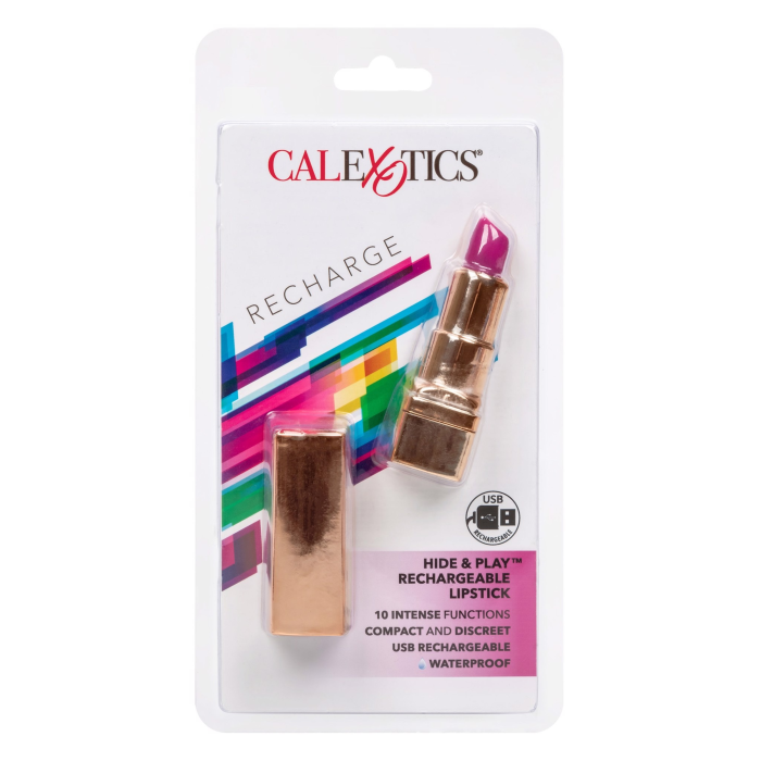 Вібратор-Помада для клітора та ерогенних зон CalExotic Hide & Play Lipstick Recharge