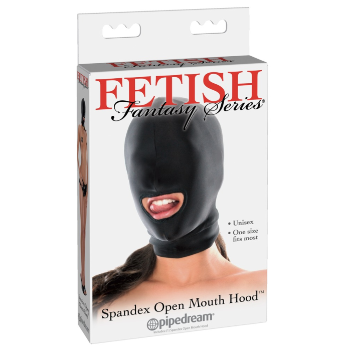 Маска еластична Fetish Fantasy Series з отвором для рота, чорна, One Size