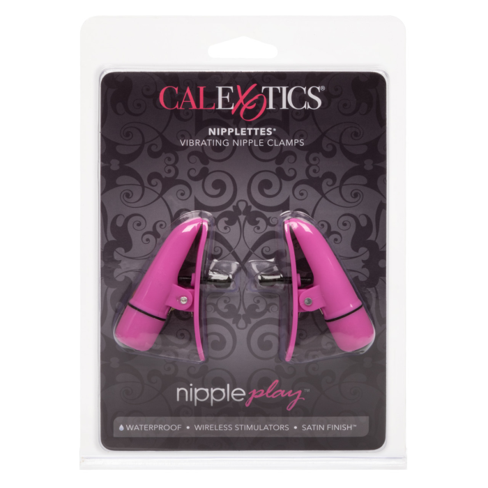 Затискачі на соски з вібрацією California Exotic Novelties, рожеві, 7 см