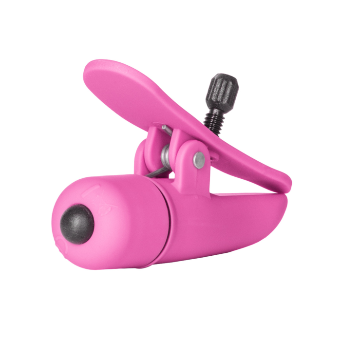 Затискачі на соски з вібрацією California Exotic Novelties, рожеві, 7 см