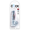 Фалоімітатор реалістичний на присосці Pipedream King Cock з мошонкою, прозорий