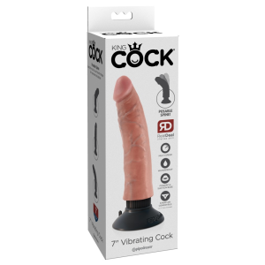 Вібратор реалістичний на присосці Pipedream King Cock бежевий