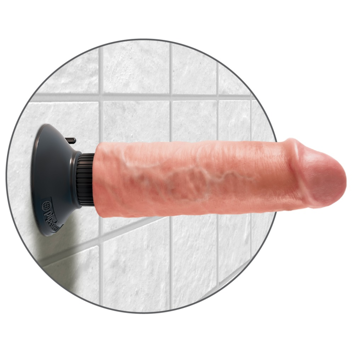 Вібратор реалістичний на присосці Pipedream King Cock, бежевий