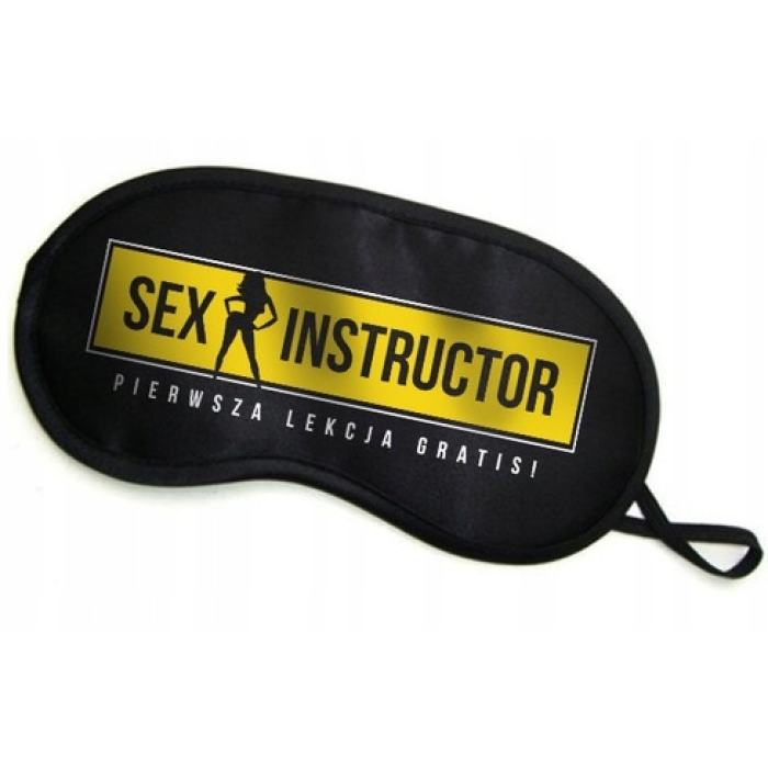Маска на очі з написом "SEX INSTRUCTOR'
