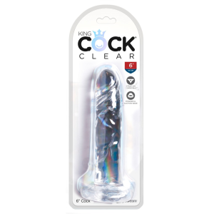 Фалоімітатор реалістичний на присосці Pipedream King Cock прозорий