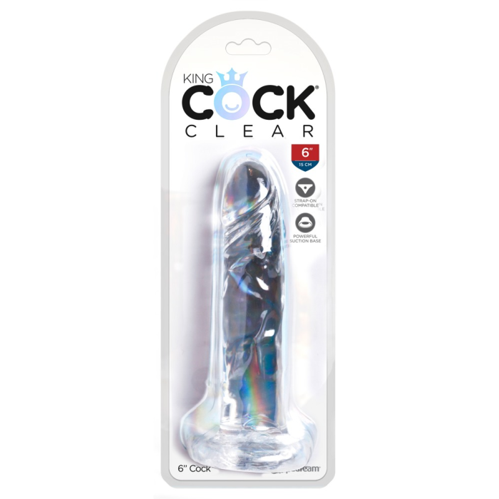 Фалоімітатор реалістичний на присосці Pipedream King Cock прозорий