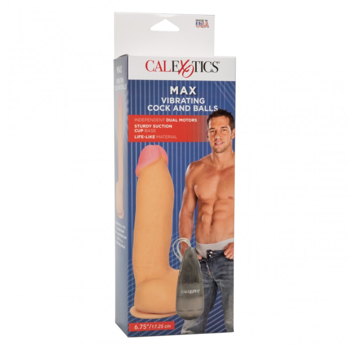 Вібратор на присосці з пультом керування California Exotics Max Vibrating Cock & Balls