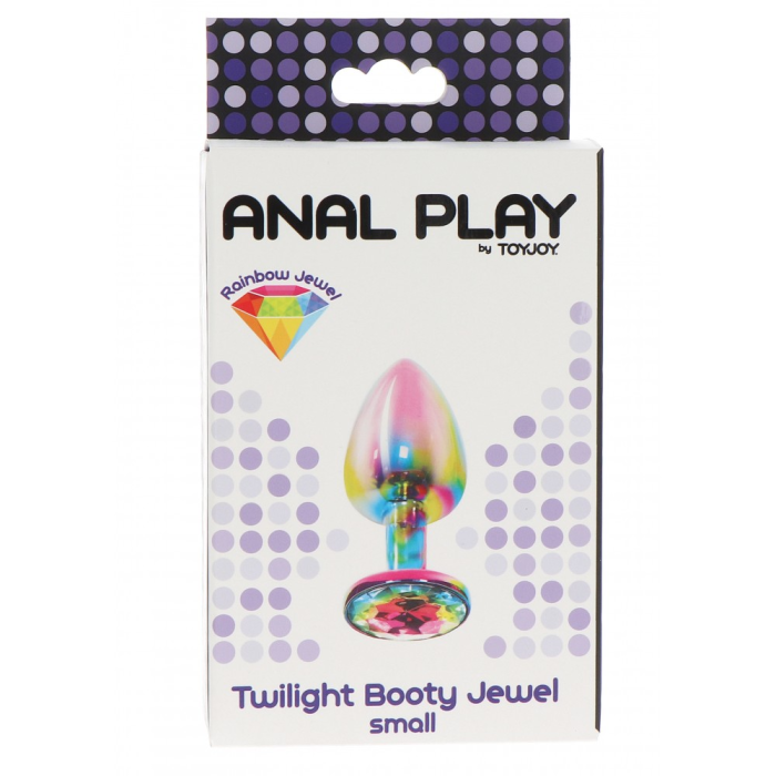 Анальна пробка S із кристалом Toy Joy, різнокольорова