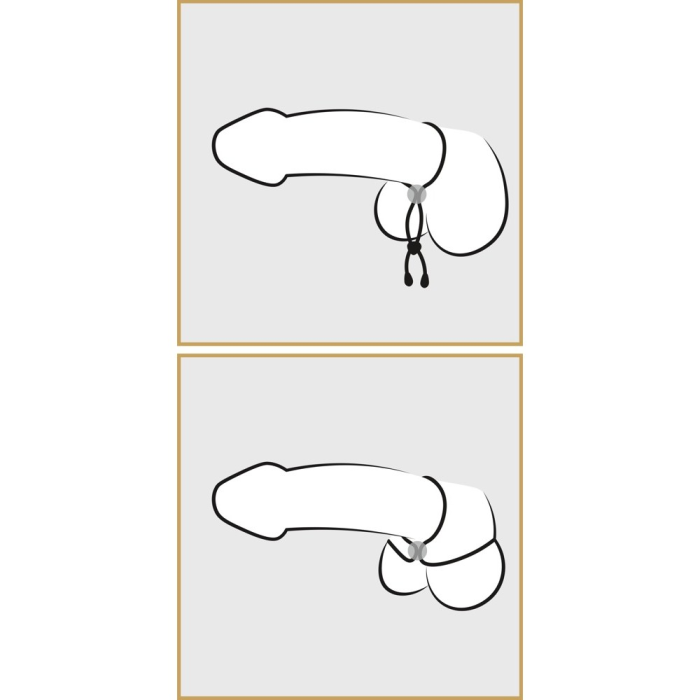 Ерекційне ласо Bad Kitty cock & ball loop, чорне