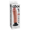 Вібратор на присоску Pipedream King Cock бежевий