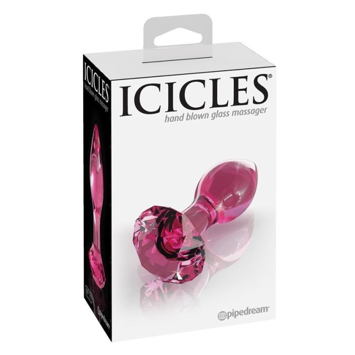 Скляна анальна пробка Pipedream Icicles No 79 рожевий