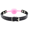 Кляп силіконовий Silicone ball gag metal accesso pink