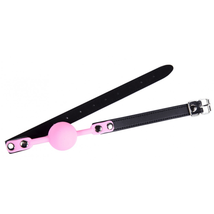 Кляп силіконовий Silicone ball gag metal accesso pink