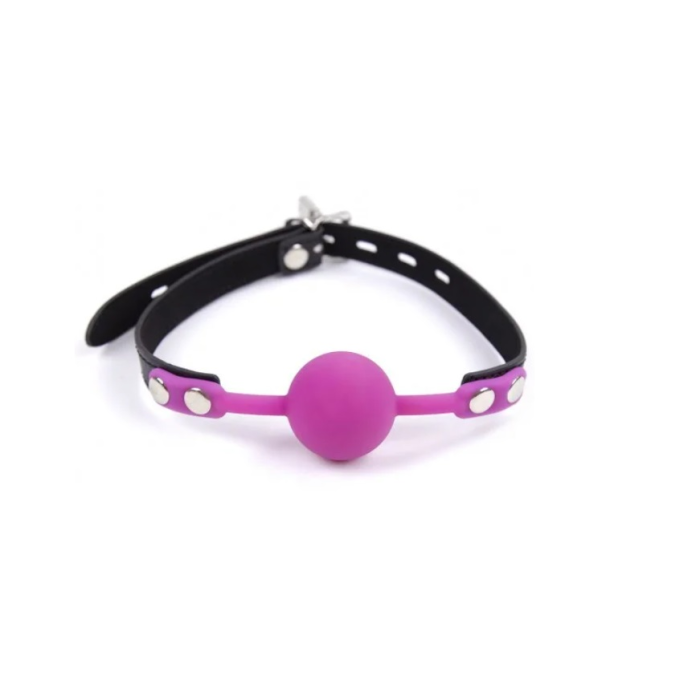 Кляп силіконовий із замком Silicone ball gag rose with lock