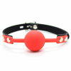 Кляп силіконовий із замком Silicone Ball Gag, червоний