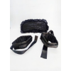 М'які Наручники з пов'язкою на очі DS Fetish Handskaff with blinfold black