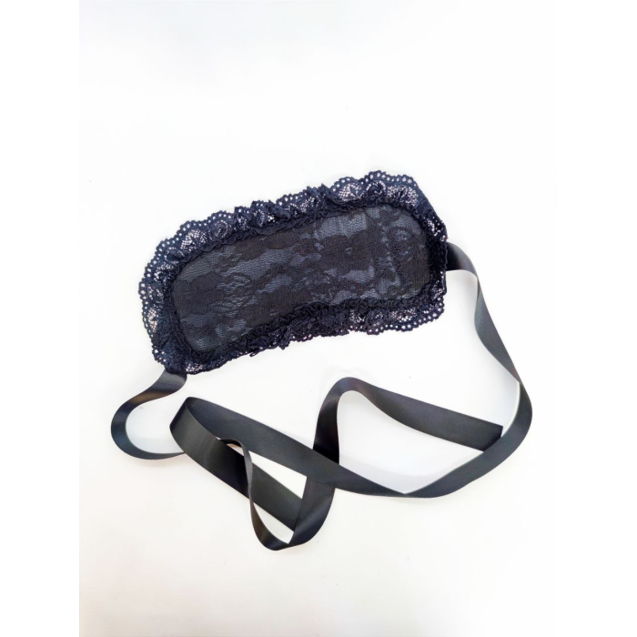 М'які Наручники з пов'язкою на очі DS Fetish Handskaff with blinfold black