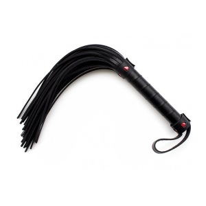 Флогер з червоним серцем DS Fetish Flogger black with red heart