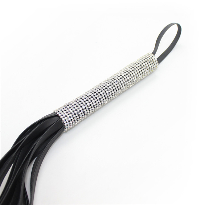 Флогер зі стразами DS Fetish Flogger diamond L black