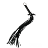 Флогер з квіткою DS Fetish Flogger L with flower, чорний