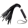 Флогер з серцем DS Fetish Flogger M black with heart metal