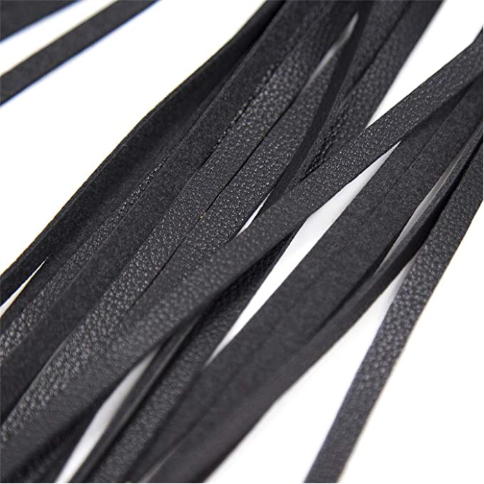 Флогер з серцем DS Fetish Flogger M black with heart metal